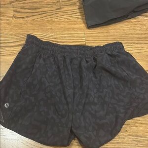 Lululemon Black Patterned Shorts